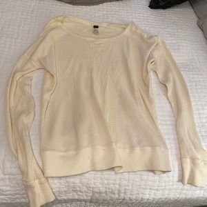 FREE PEOPLE CREAM THERMAL! SZ medium!